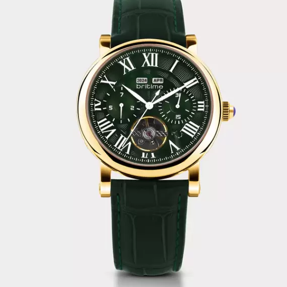 Britime London Lunaris Spiral Men's Watch, Green 821-L21412