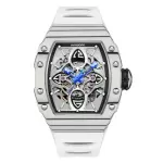 HANBORO CLOVER KING - CARBON FIBRE BEZEL & FOUR-LEAF SKELETON DIAL (WHITE)